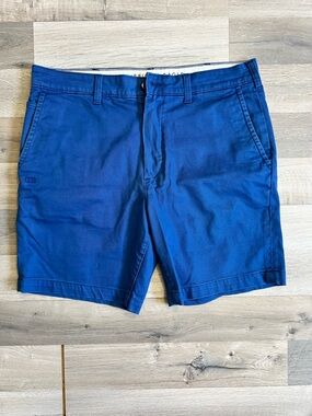 American Eagle Outfitters Royal Blue Flat Front Chino Shorts size 34
